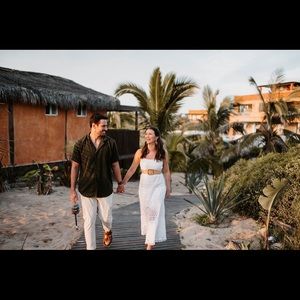 Temptation positano white midi dress. Worn once. Perfect condition.